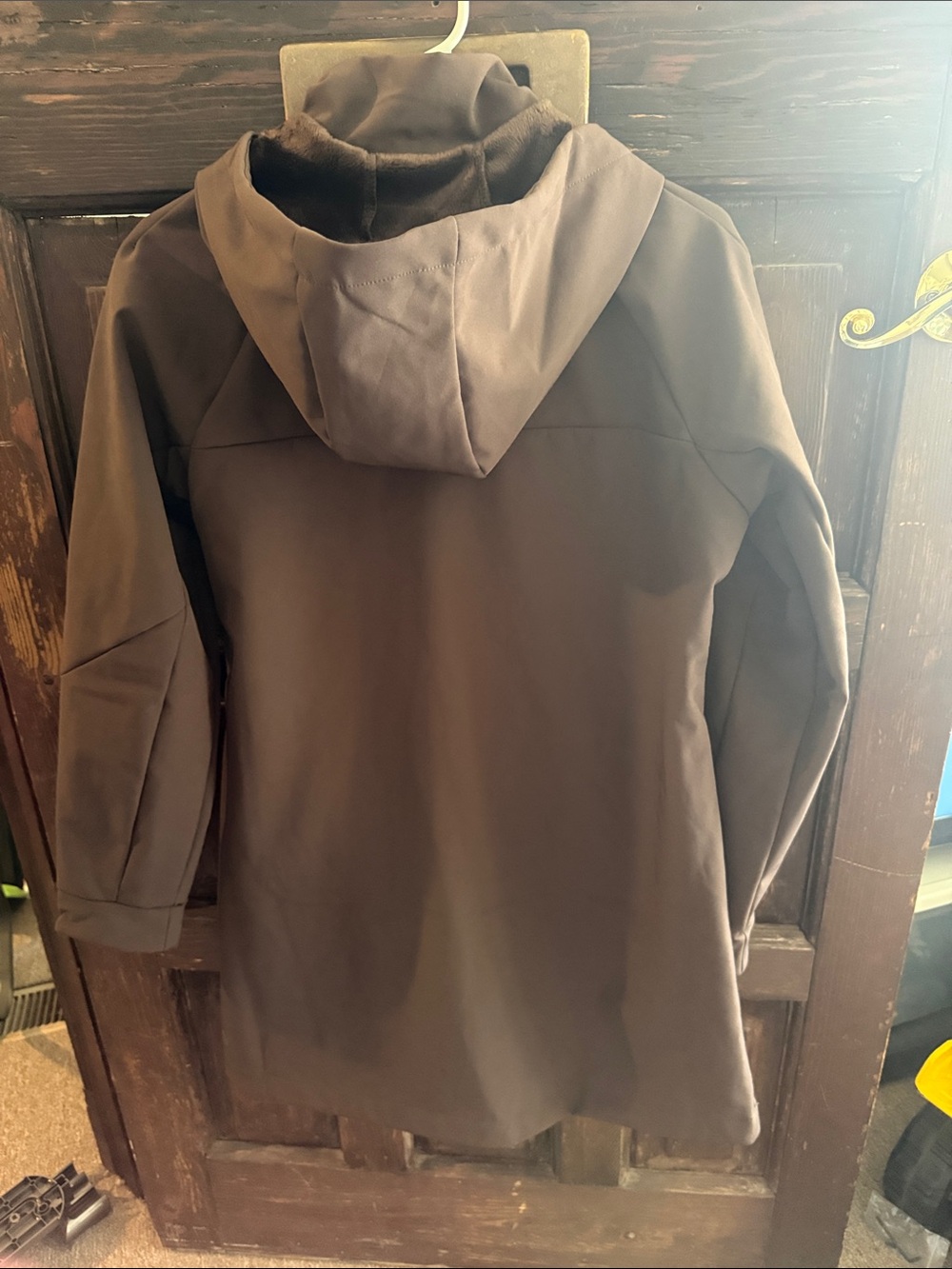 Mondetta Dark Brown Hooded Trench Coat - Picture 4 of 6